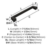 AMEROCK Blackrock Handle Cabinet Pull in Oil Rubbed Bronze (+7 Sizes)