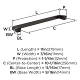 AMEROCK Blackrock Handle Cabinet Pull in Oil Rubbed Bronze (+7 Sizes)