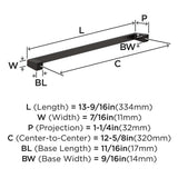 AMEROCK Blackrock Handle Cabinet Pull in Oil Rubbed Bronze (+7 Sizes)