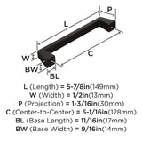 AMEROCK Blackrock Handle Cabinet Pull in Oil Rubbed Bronze (+7 Sizes)