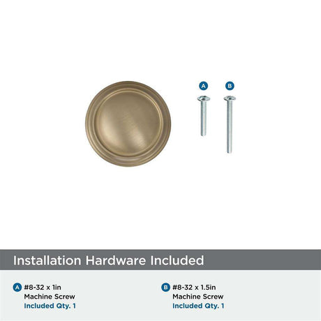 AMEROCK Revitalize 1-1/4" Diameter Cabinet Knob in Golden Champagne BP55342BBZ Hardware