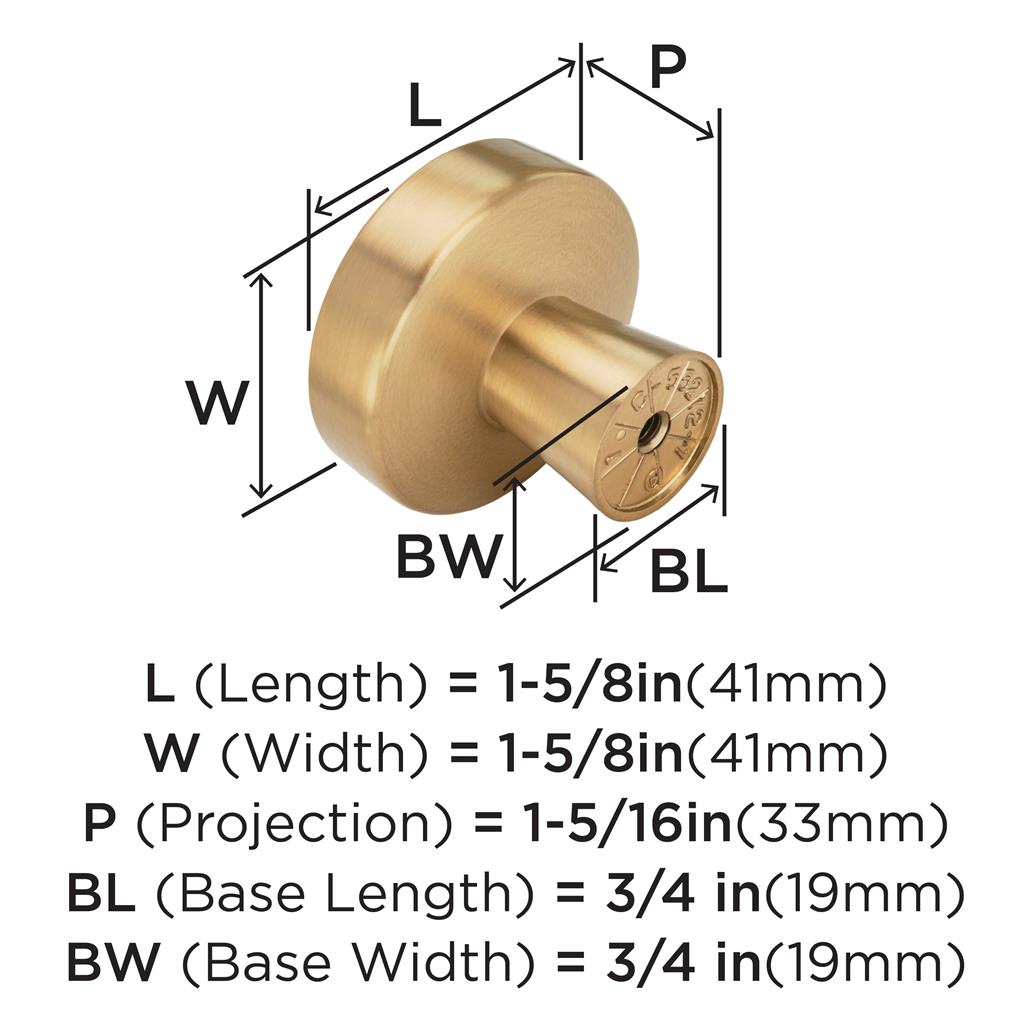 AMEROCK Blackrock Round Cabinet Knob in Champagne Bronze (+2 Sizes)