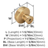 AMEROCK Blackrock Round Cabinet Knob in Champagne Bronze (+2 Sizes)