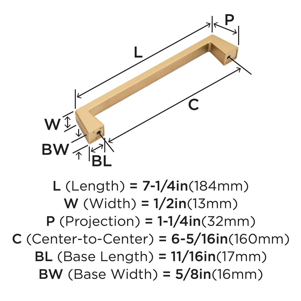 AMEROCK Blackrock Handle Pull in Champagne Bronze (+7 Sizes )