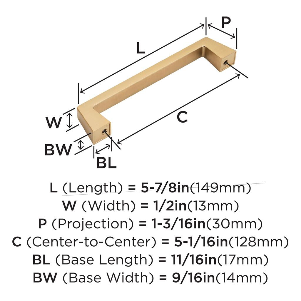 AMEROCK Blackrock Handle Pull in Champagne Bronze (+7 Sizes )