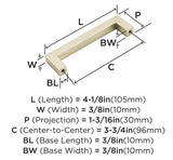 AMEROCK Monument Square Handle Pulls in Golden Champagne (+8 Sizes)