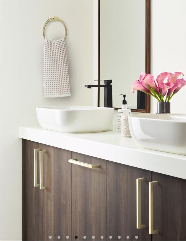 AMEROCK Monument Square Handle Pulls in Golden Champagne (+8 Sizes)