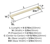 AMEROCK Monument Square Handle Pulls in Golden Champagne (+8 Sizes)