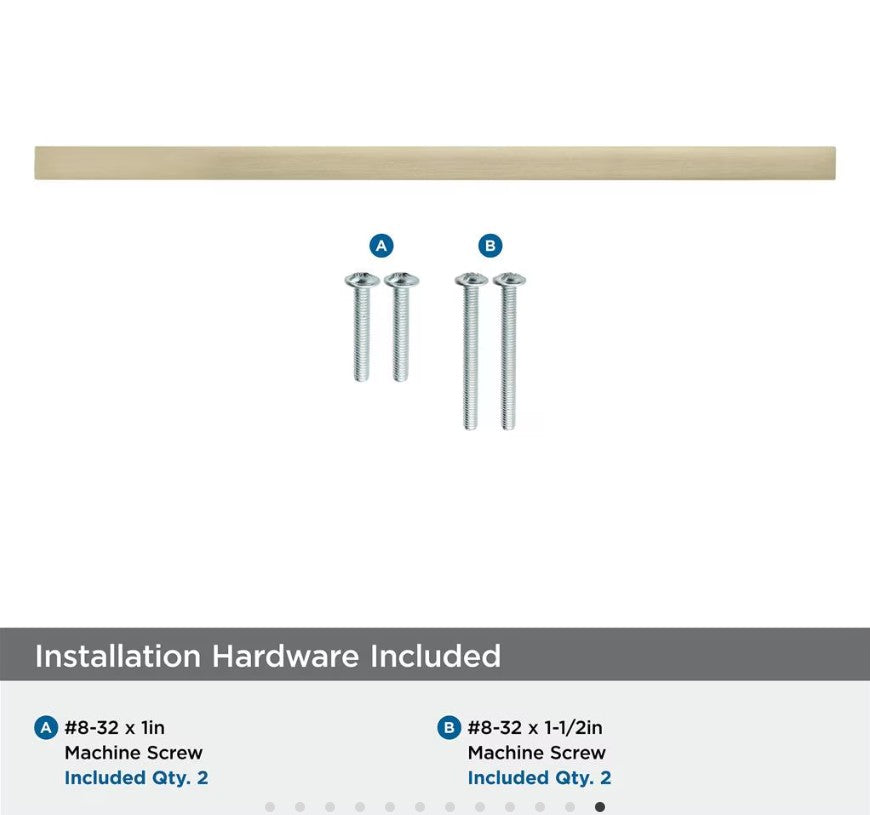 AMEROCK Monument Square Handle Pulls in Golden Champagne (+8 Sizes)