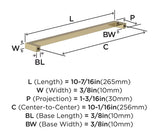 AMEROCK Monument Square Handle Pulls in Golden Champagne (+8 Sizes)