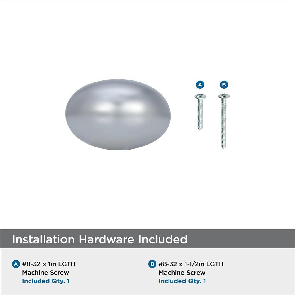 Polished Chrome 1-3/8" Oval Cabinet Knob from Amerock's Vaile Collection BP53014-26 Hardware