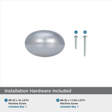 AMEROCK Vaile 1-3/8" Length Oval Cabinet Knob in Polished Chrome