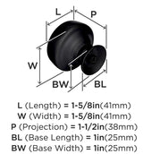AMEROCK Kane Round Cabinet Knob in Black Bronze