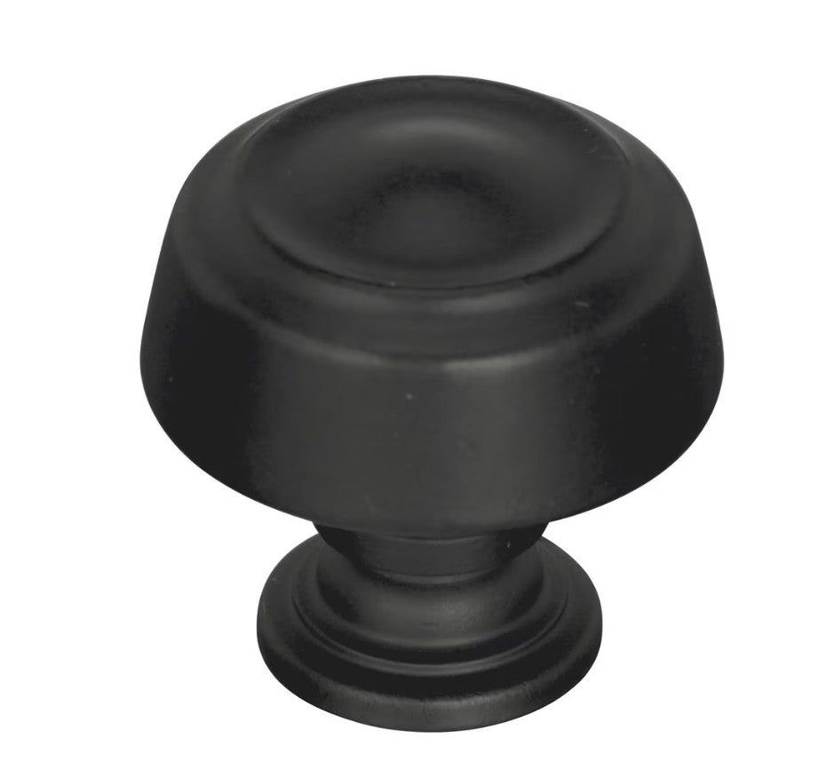 AMEROCK Kane Round Cabinet Knob in Black Bronze
