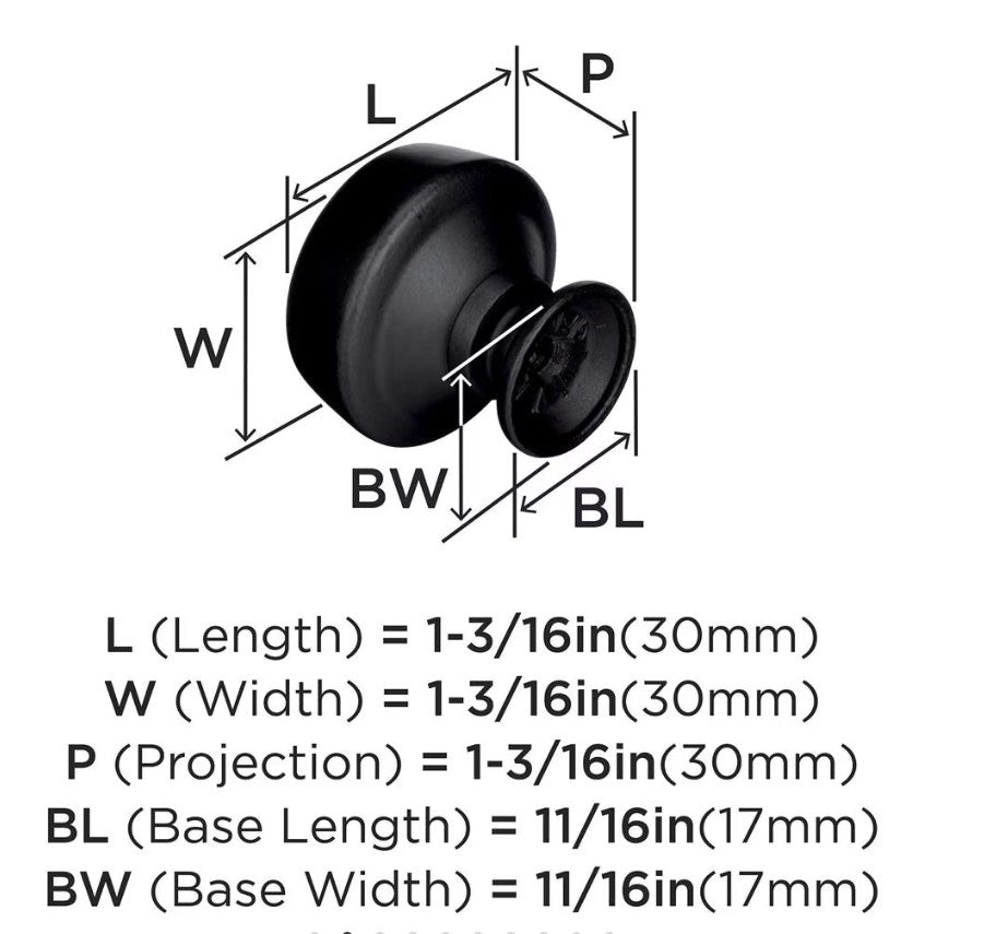 AMEROCK Kane Round Cabinet Knob in Black Bronze