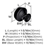 AMEROCK Kane Round Cabinet Knob in Black Bronze