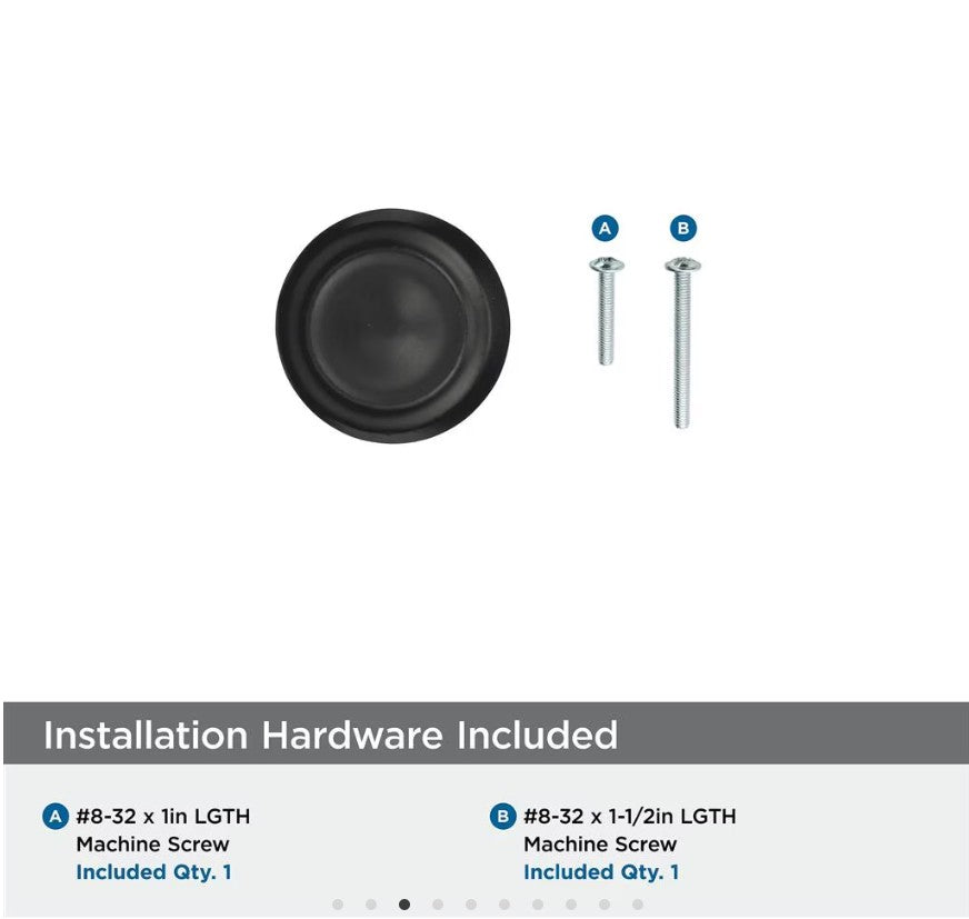 AMEROCK Kane Round Cabinet Knob in Black Bronze