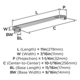AMEROCK Blackrock Handle Cabinet Pull in Polished Chrome (+7 Sizes)