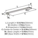 AMEROCK Blackrock Handle Cabinet Pull in Polished Chrome (+7 Sizes)