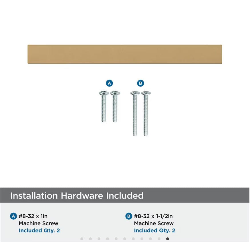 AMEROCK Monument Square Handle Pulls in Champagne Bronze (+8 Sizes)
