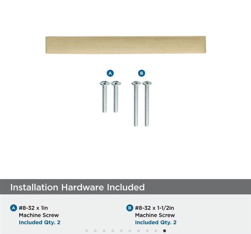 AMEROCK Monument Square Handle Pulls in Champagne Bronze (+8 Sizes)