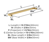 AMEROCK Monument Square Handle Pulls in Champagne Bronze (+8 Sizes)
