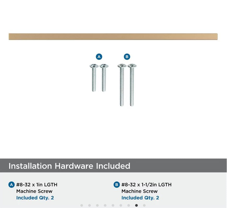 AMEROCK Monument Square Handle Pulls in Champagne Bronze (+8 Sizes)