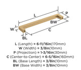 AMEROCK Monument Square Handle Pulls in Champagne Bronze (+8 Sizes)