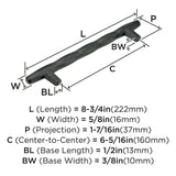 AMEROCK St. Vincent Geometric Bar Pulls in Black Bronze (+6 Sizes)
