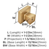 AMEROCK Blackrock Square Cabinet Knob in Champagne Bronze (+2 Sizes)