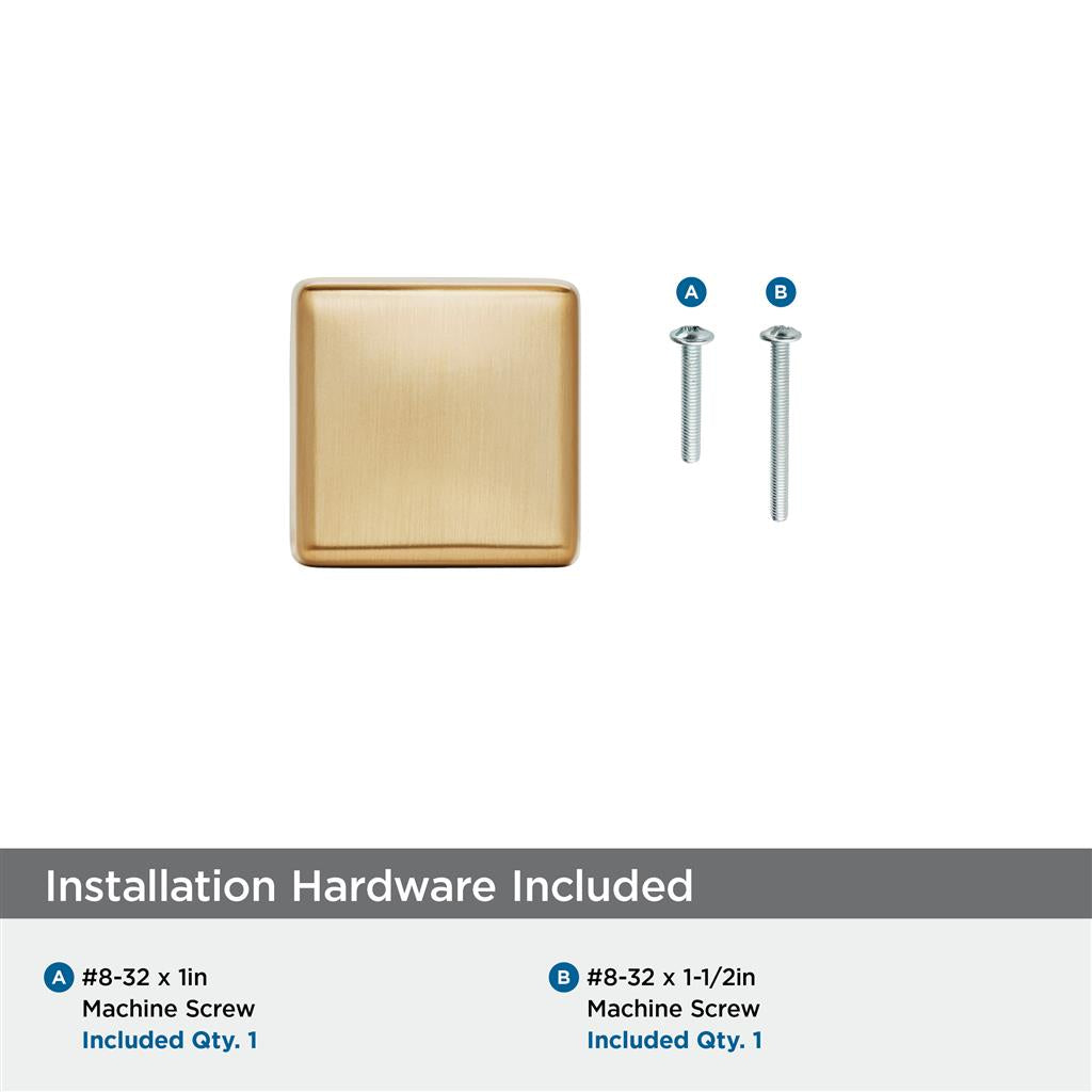 AMEROCK Blackrock Square Cabinet Knob in Champagne Bronze (+2 Sizes)
