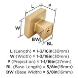 AMEROCK Blackrock Square Cabinet Knob in Champagne Bronze (+2 Sizes)