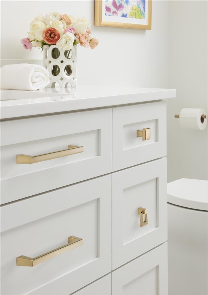 AMEROCK Blackrock Square Cabinet Knob in Champagne Bronze (+2 Sizes)
