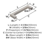 AMEROCK Monument Square Handle Pulls in Polished Nickel (+8 Sizes)
