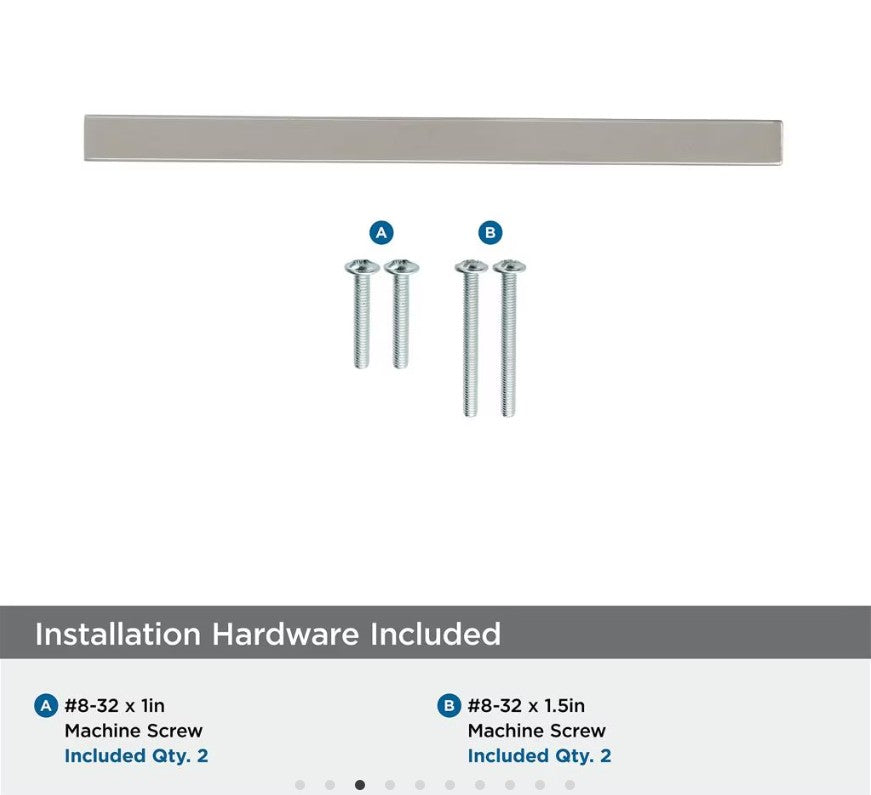 AMEROCK Monument Square Handle Pulls in Polished Nickel (+8 Sizes)