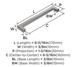 AMEROCK Monument Square Handle Pulls in Polished Nickel (+8 Sizes)