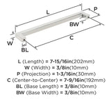 AMEROCK Monument Square Handle Pulls in Polished Nickel (+8 Sizes)