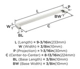 AMEROCK Monument Square Handle Pulls in Polished Nickel (+8 Sizes)