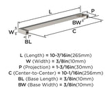 AMEROCK Monument Square Handle Pulls in Polished Nickel (+8 Sizes)