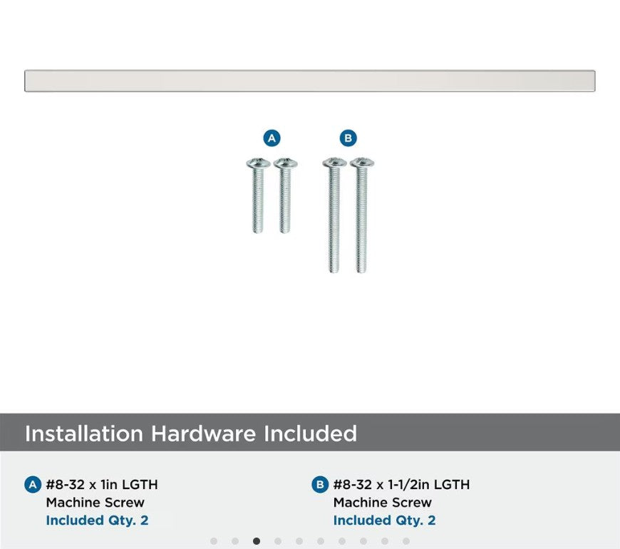 AMEROCK Monument Square Handle Pulls in Polished Nickel (+8 Sizes)