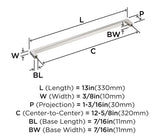 AMEROCK Monument Square Handle Pulls in Polished Nickel (+8 Sizes)