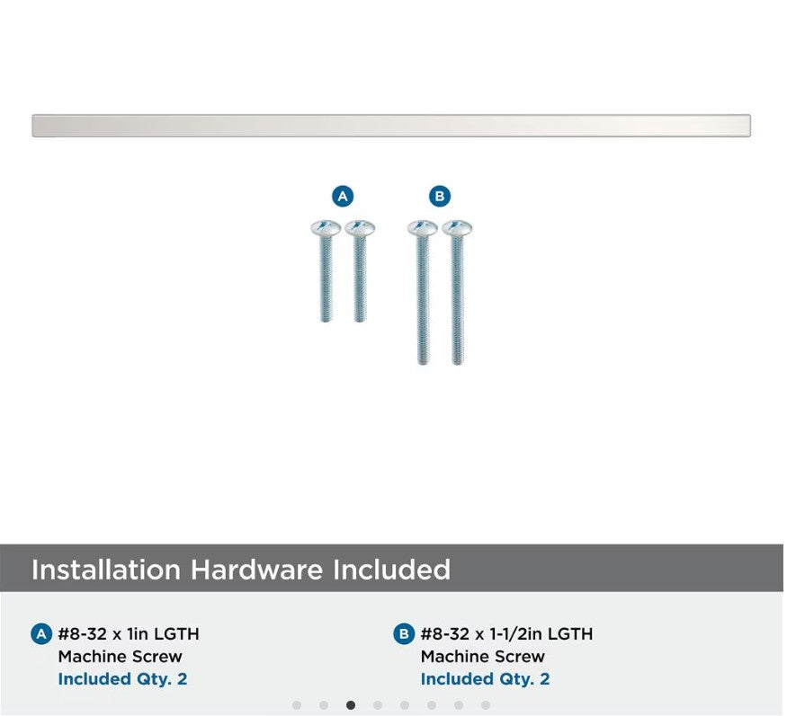AMEROCK Monument Square Handle Pulls in Polished Nickel (+8 Sizes)
