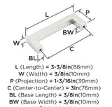 AMEROCK Monument Square Handle Pulls in Polished Nickel (+8 Sizes)