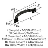 AMEROCK Candler Handle Cabinet Pull in Black Bronze (+8 Sizes)