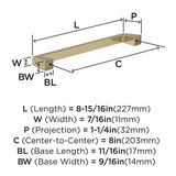 AMEROCK Blackrock Handle Cabinet Pull in Golden Champagne (+7 Sizes )