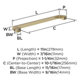 AMEROCK Blackrock Handle Cabinet Pull in Golden Champagne (+7 Sizes )