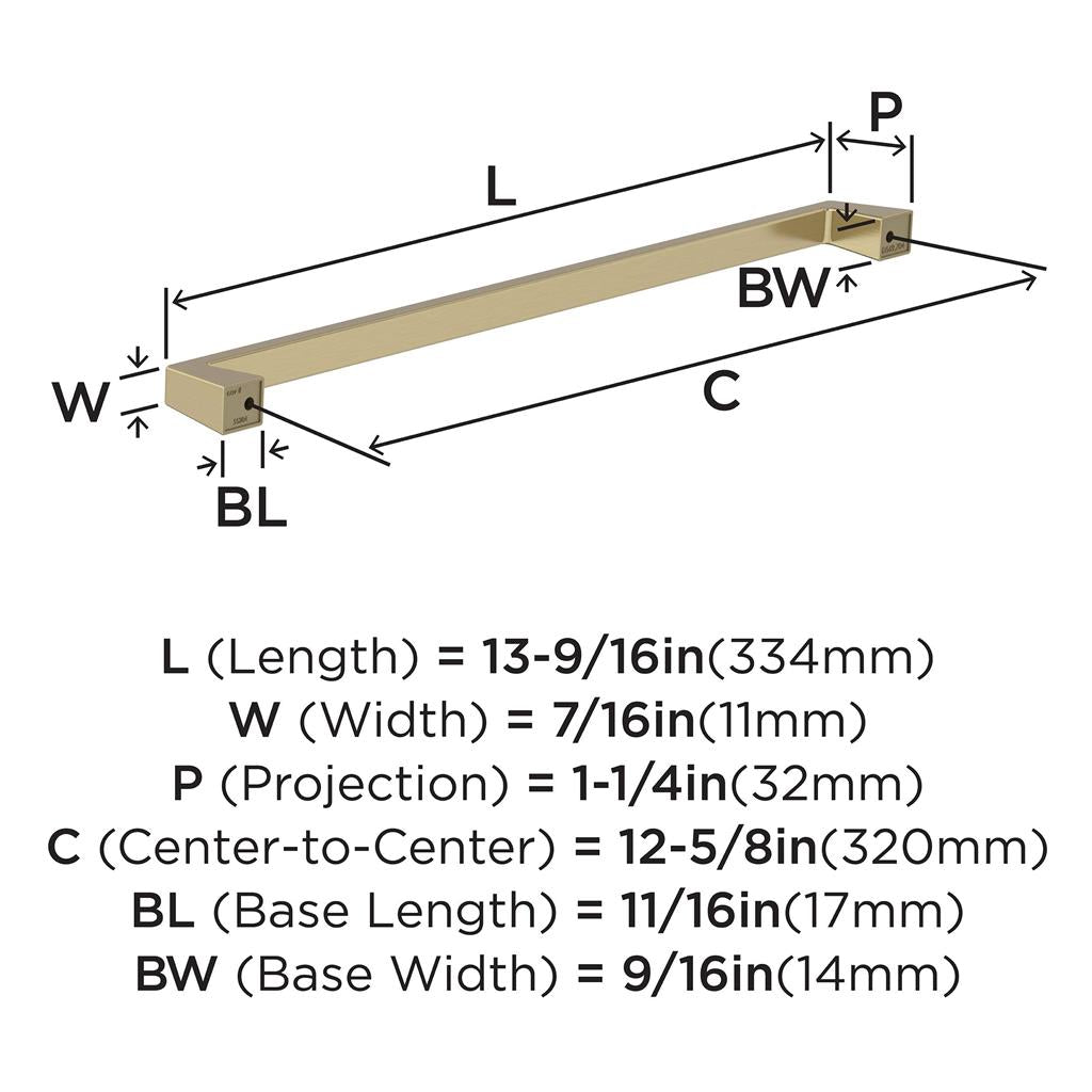 AMEROCK Blackrock Handle Cabinet Pull in Golden Champagne (+7 Sizes )