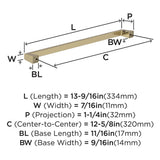 AMEROCK Blackrock Handle Cabinet Pull in Golden Champagne (+7 Sizes )