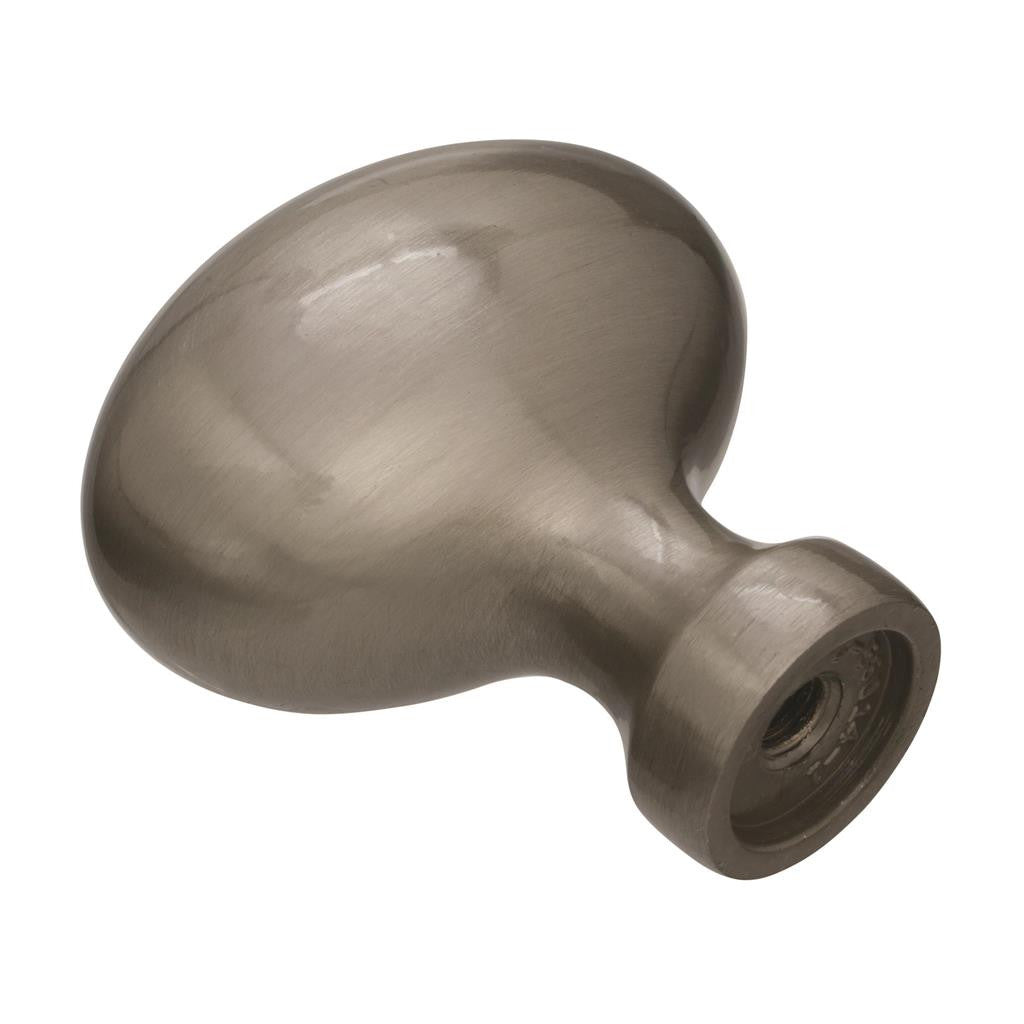 AMEROCK Allison 1-3/8" Oval Cabinet Knob - Satin Nickel BP53014-G10 Backview