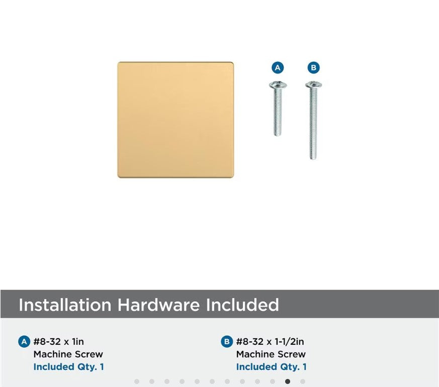 AMEROCK Monument 1-3/16" Length Square Cabinet Knob in Champagne Bronze